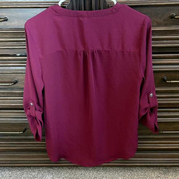 Maurices Deep Burgundy Blouse - Picture 2 of 2